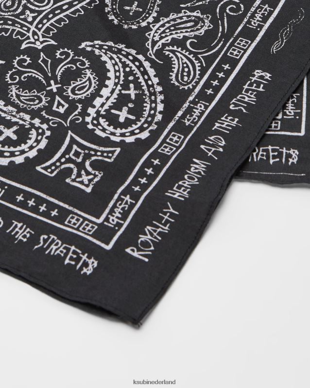 Ksubi unisex spookachtige bandana XT0TV214 accessoires zwart wit