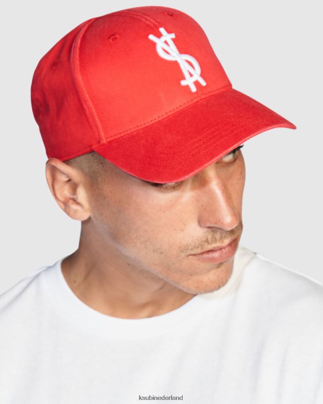 Ksubi unisex 4 x 4 gekruiste dollardop XT0TV449 accessoires rood