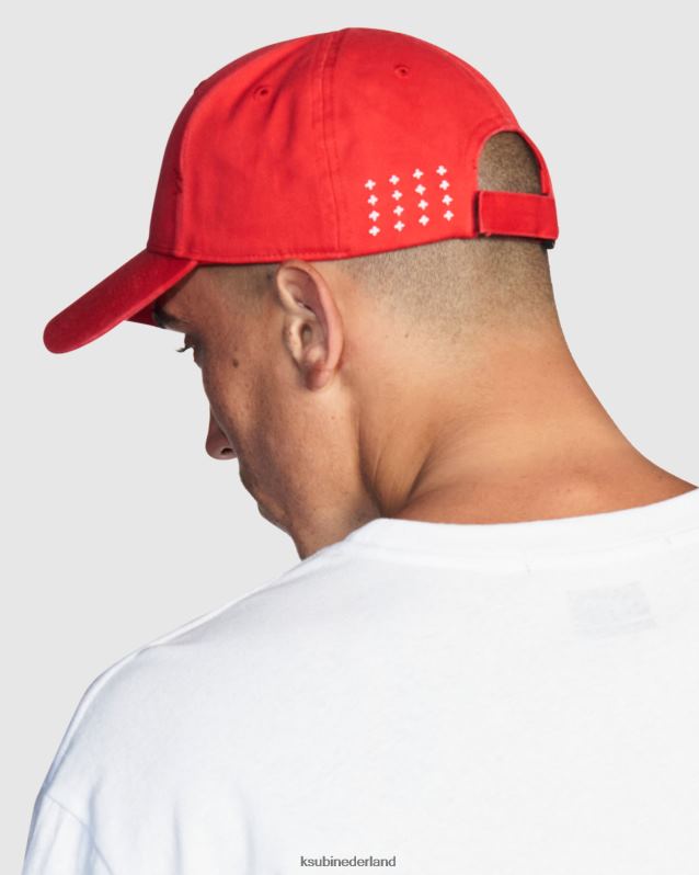 Ksubi unisex 4 x 4 gekruiste dollardop XT0TV449 accessoires rood