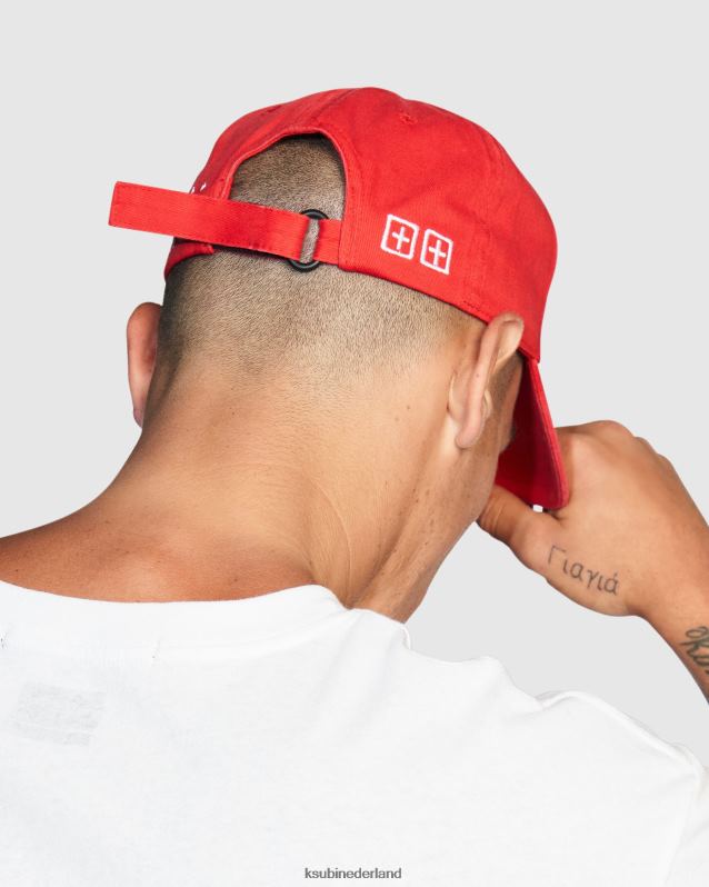 Ksubi unisex 4 x 4 gekruiste dollardop XT0TV449 accessoires rood