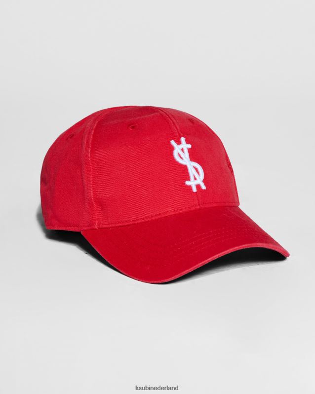 Ksubi unisex 4 x 4 gekruiste dollardop XT0TV449 accessoires rood