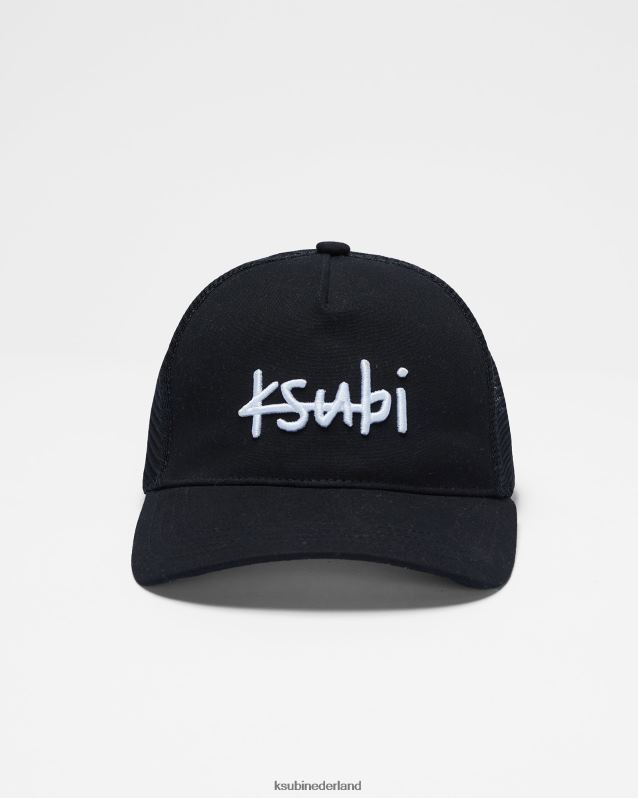 Ksubi unisex Interstate truckerpet uit 1999 XT0TV61 accessoires zwart/nylon