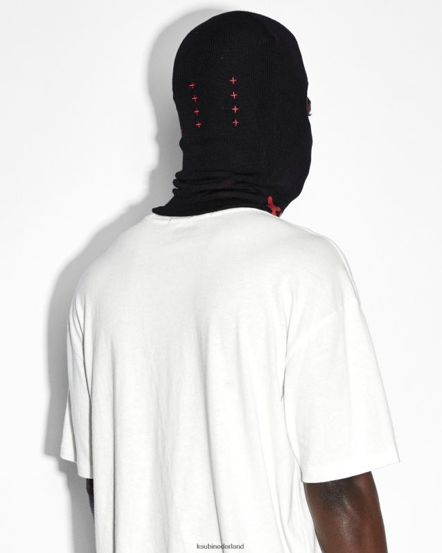 Ksubi unisex inkognito bivakmuts gelegd XT0TV409 accessoires zwart rood