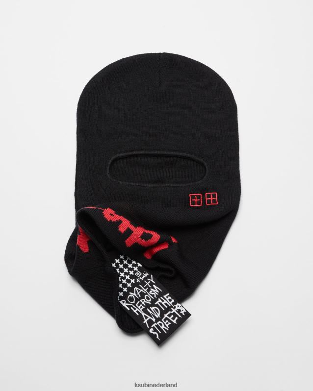 Ksubi unisex inkognito bivakmuts gelegd XT0TV409 accessoires zwart rood