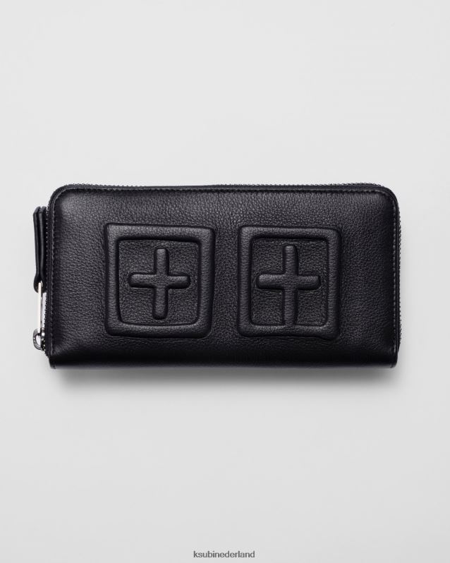Ksubi unisex portemonnee met ritssluiting XT0TV185 accessoires zwart