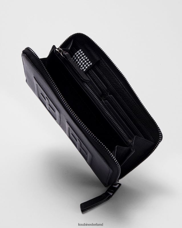 Ksubi unisex portemonnee met ritssluiting XT0TV185 accessoires zwart
