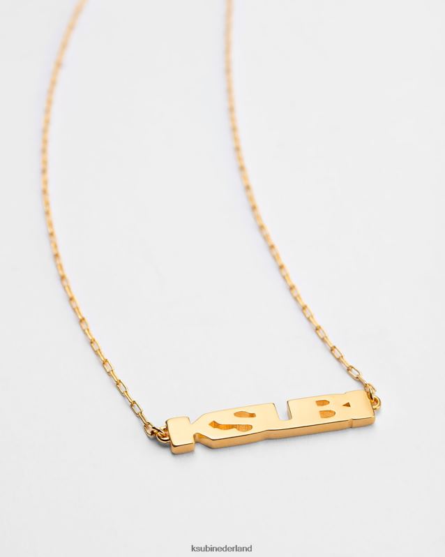 Ksubi unisex 18k dripps sott ketting XT0TV183 accessoires goud