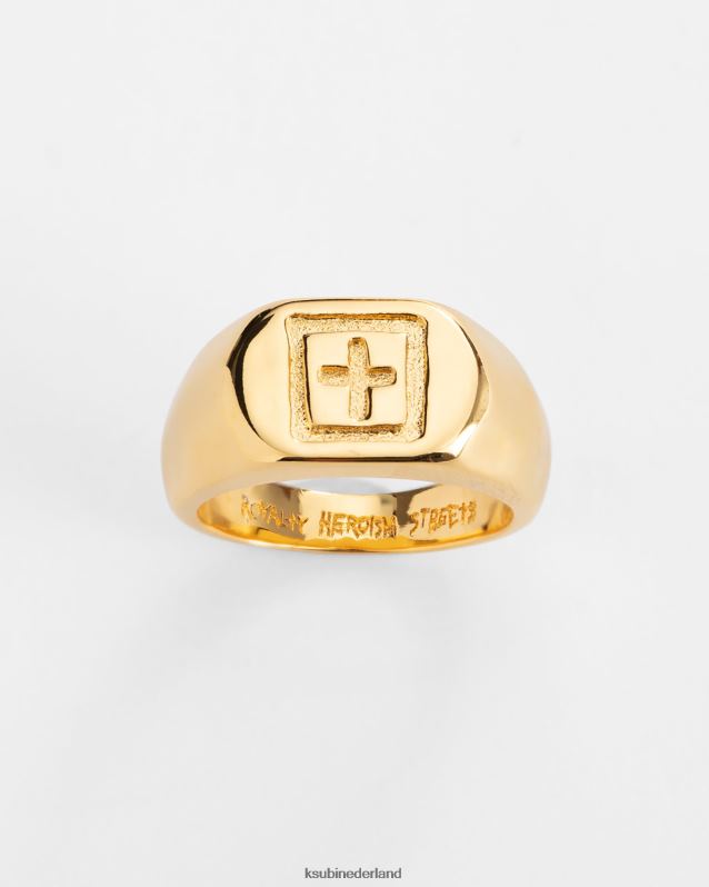 Ksubi unisex 18k dripps zegelring uit 1999 XT0TV259 accessoires goud