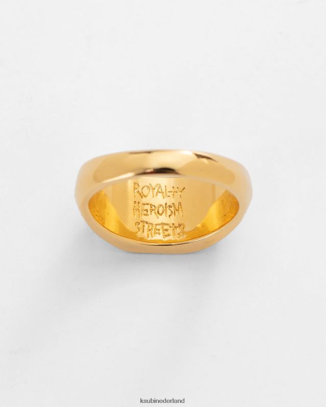 Ksubi unisex 18k dripps zegelring uit 1999 XT0TV259 accessoires goud