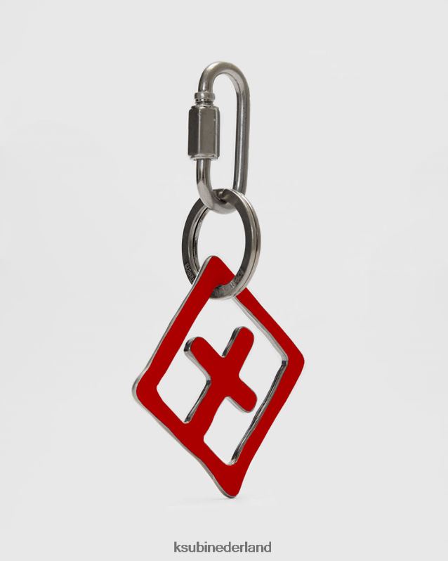 Ksubi unisex 1999 sleutelhanger XT0TV223 accessoires rood emaille