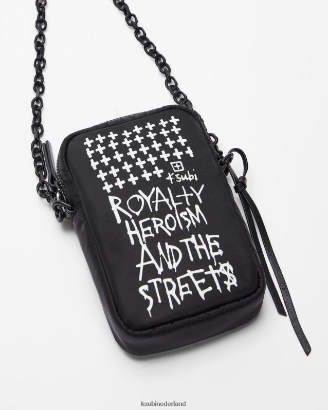 Ksubi unisex nylon uitrustingstas XT0TV211 accessoires zwart