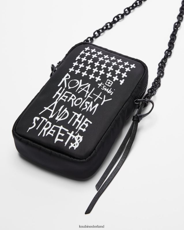 Ksubi unisex nylon uitrustingstas XT0TV211 accessoires zwart