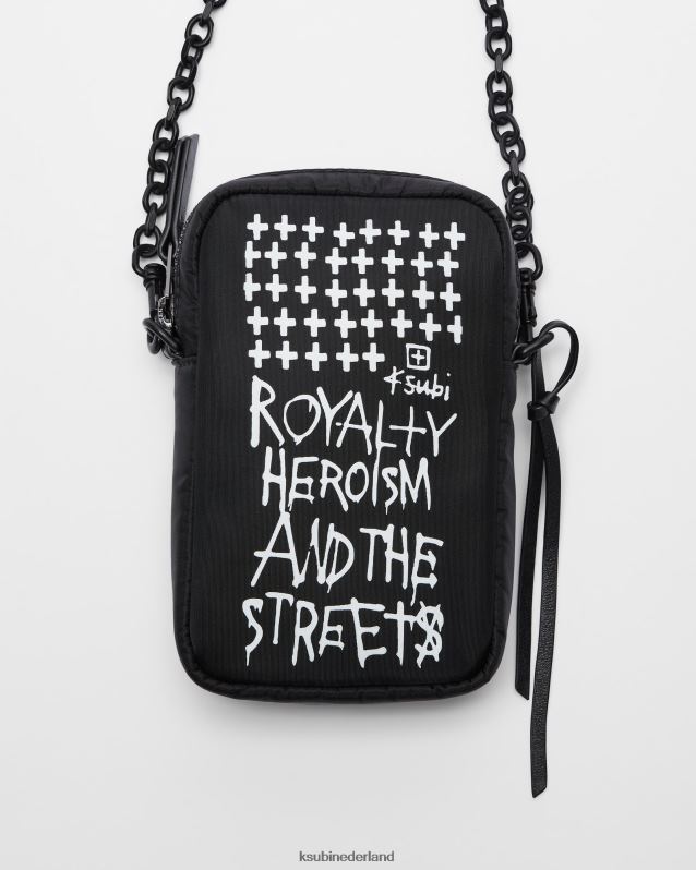 Ksubi unisex nylon uitrustingstas XT0TV211 accessoires zwart