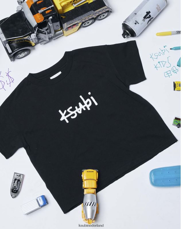 Ksubi kind Lil Biggie SS-T-shirt uit 1999 XT0TV5 kleding zwart