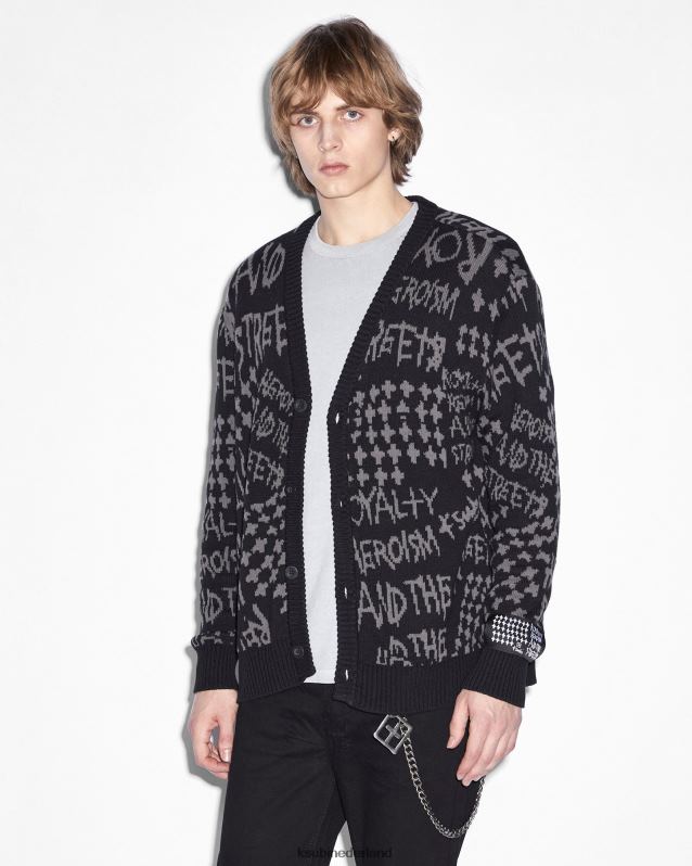 Ksubi mannelijk heldendom vest XT0TV346 kleding zwart