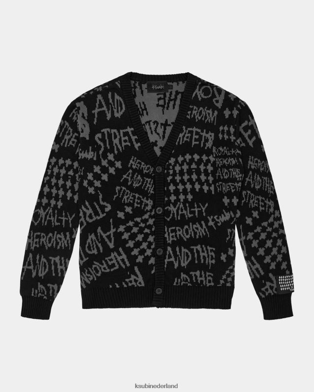 Ksubi mannelijk heldendom vest XT0TV346 kleding zwart