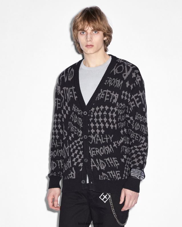 Ksubi mannelijk heldendom vest XT0TV346 kleding zwart