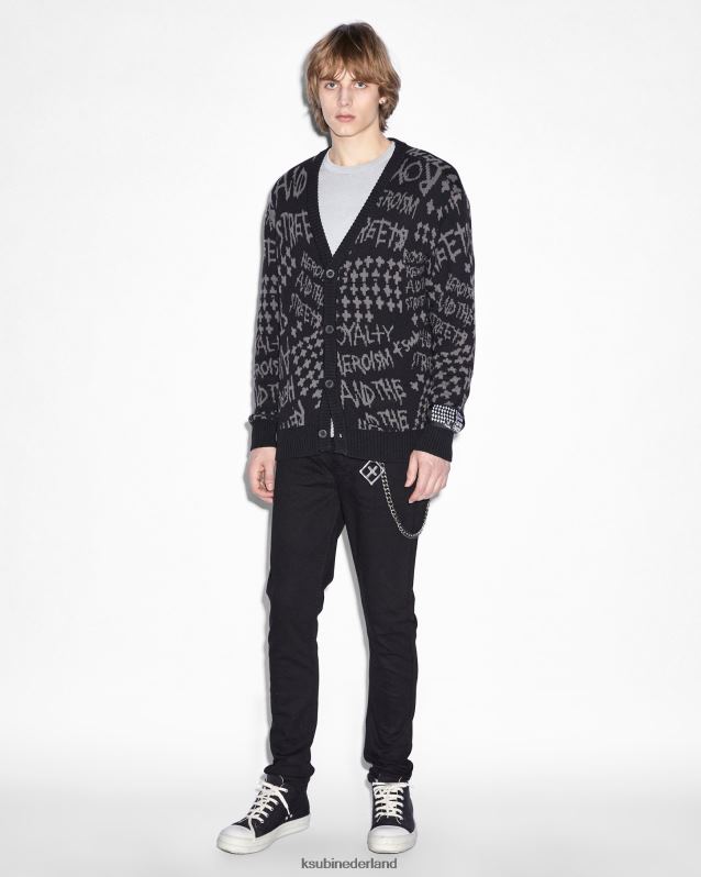 Ksubi mannelijk heldendom vest XT0TV346 kleding zwart