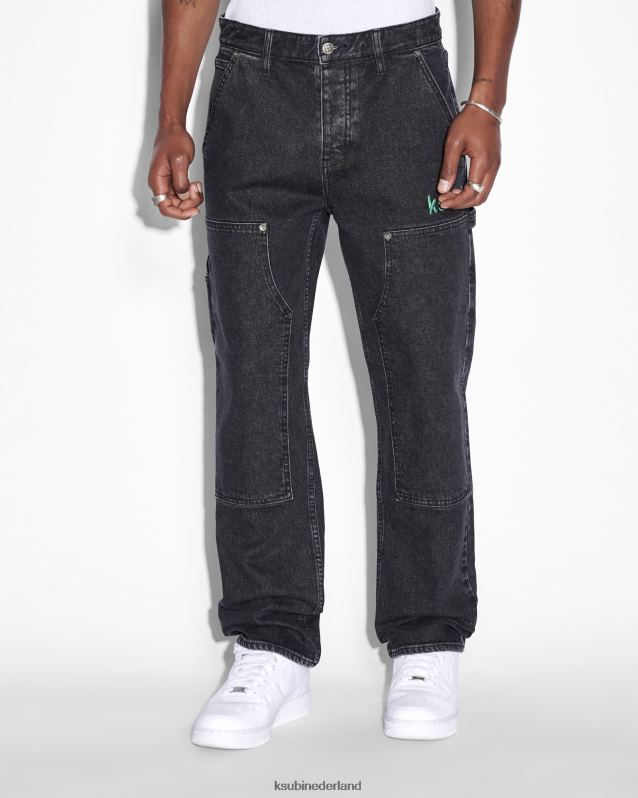 Ksubi mannelijk kant-en-klare broek XT0TV425 kleding zwart