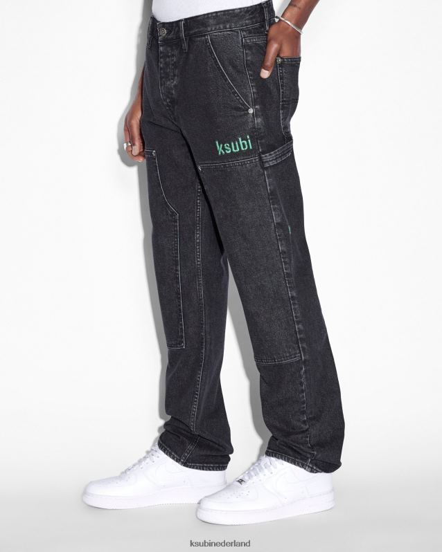 Ksubi mannelijk kant-en-klare broek XT0TV425 kleding zwart