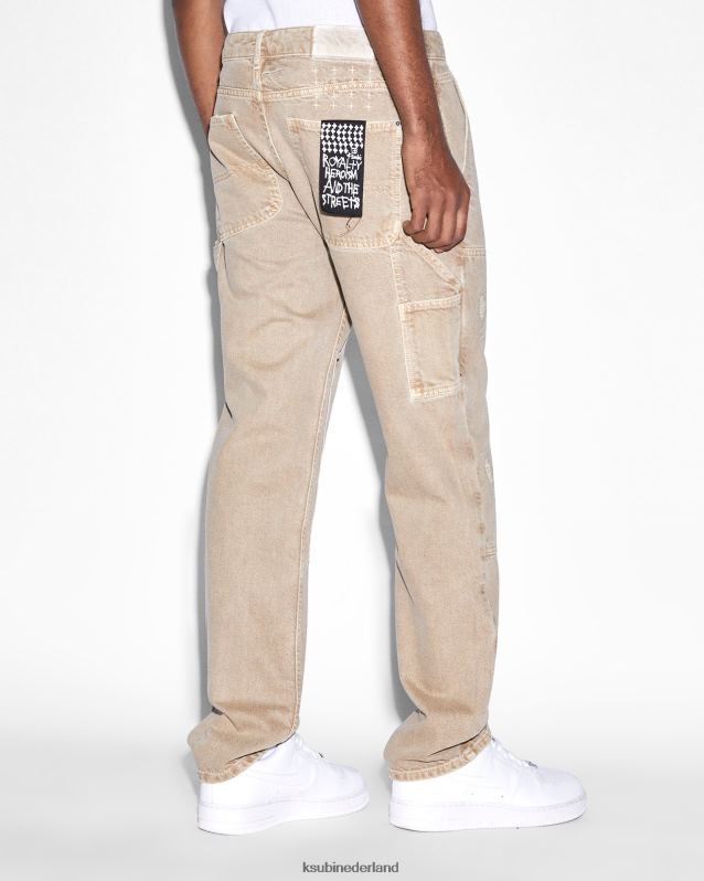 Ksubi mannelijk operator hijgt aardetinten XT0TV351 kleding ecru