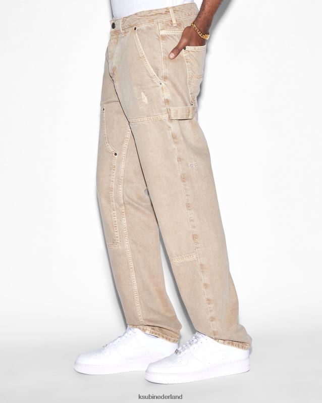 Ksubi mannelijk operator hijgt aardetinten XT0TV351 kleding ecru