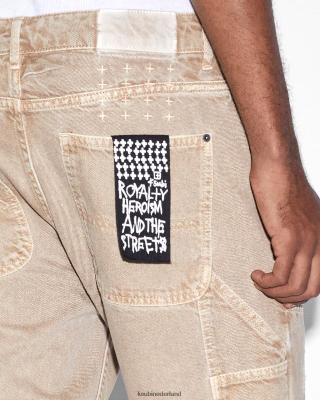Ksubi mannelijk operator hijgt aardetinten XT0TV351 kleding ecru