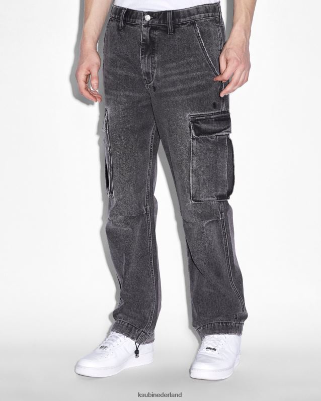 Ksubi mannelijk oproer cargobroek XT0TV333 kleding angst zwart