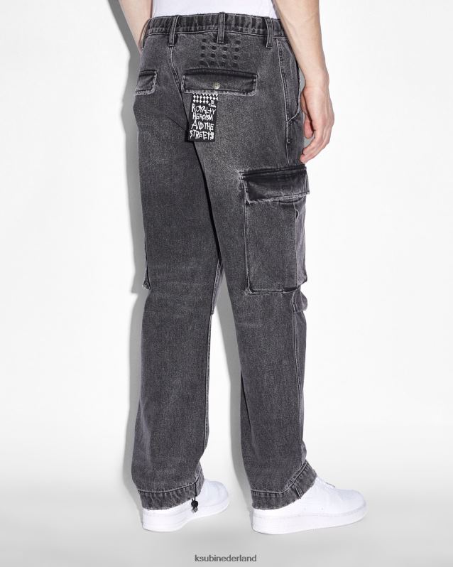 Ksubi mannelijk oproer cargobroek XT0TV333 kleding angst zwart