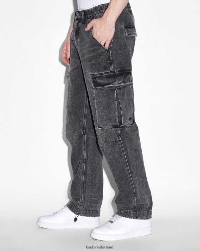 Ksubi mannelijk oproer cargobroek XT0TV333 kleding angst zwart