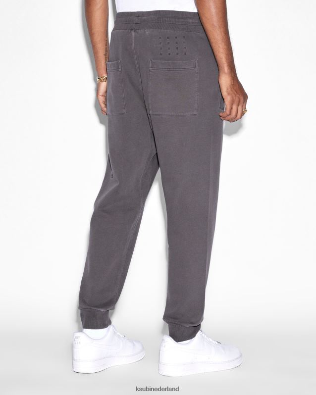 Ksubi mannelijk reverso herstel trak XT0TV392 kleding vervaagd zwart