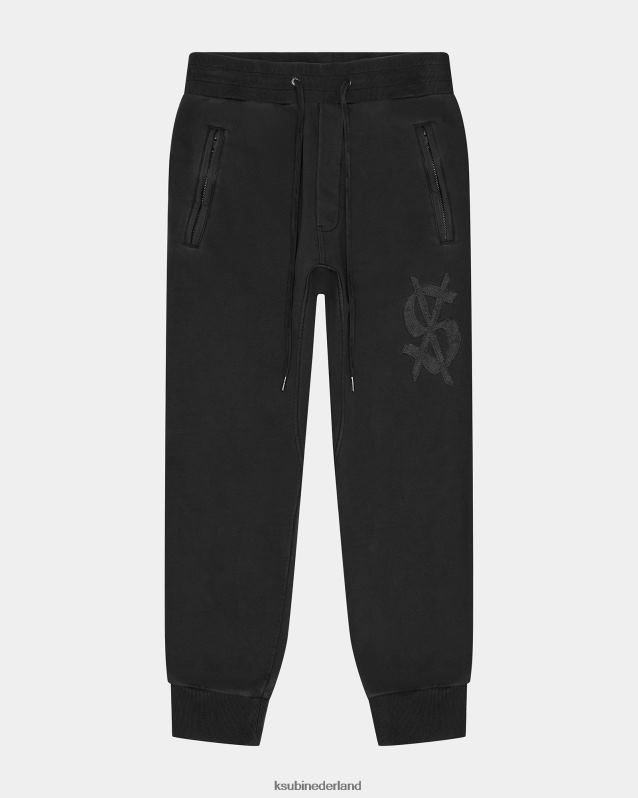Ksubi mannelijk reverso herstel trak XT0TV392 kleding vervaagd zwart