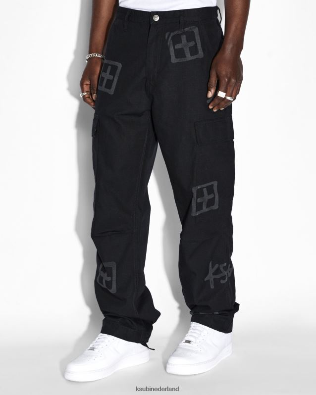Ksubi mannelijk voortvluchtige cargobroek XT0TV473 kleding zwart