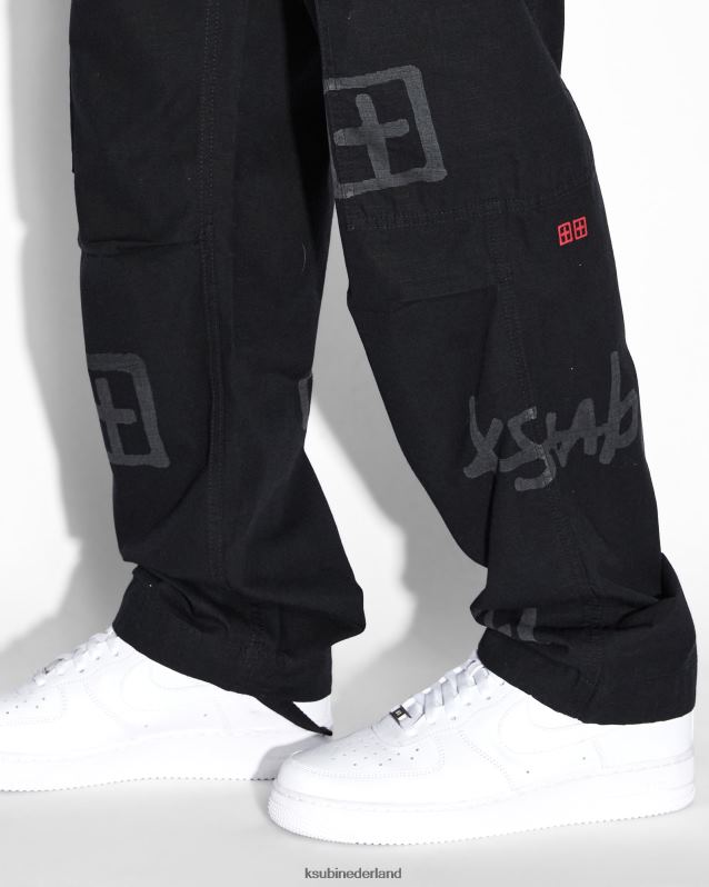 Ksubi mannelijk voortvluchtige cargobroek XT0TV473 kleding zwart