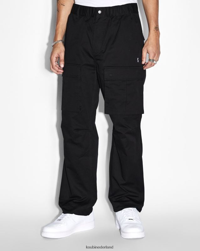 Ksubi mannelijk voortvluchtige cargobroek XT0TV474 kleding zwart