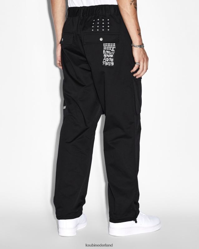 Ksubi mannelijk voortvluchtige cargobroek XT0TV474 kleding zwart