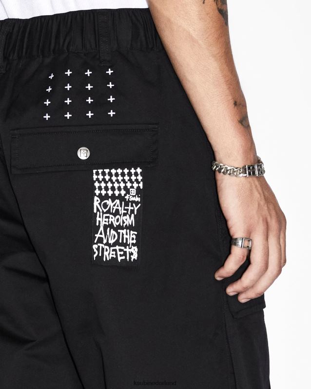 Ksubi mannelijk voortvluchtige cargobroek XT0TV474 kleding zwart