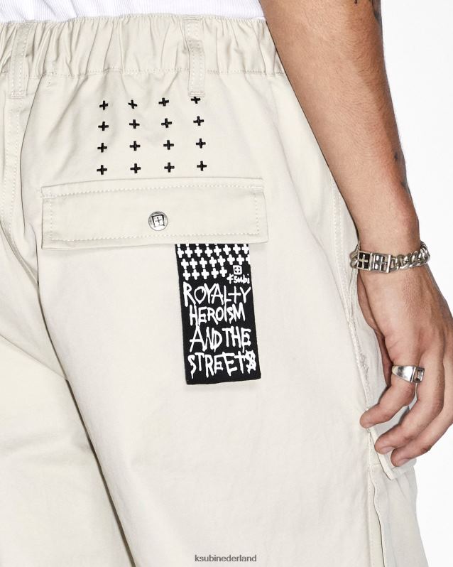 Ksubi mannelijk voortvluchtige cargobroek XT0TV495 kleding wit
