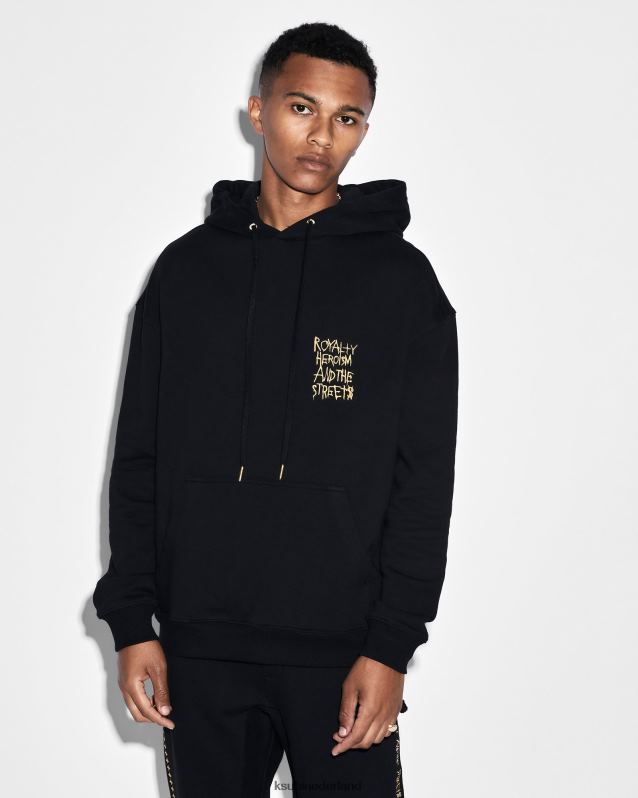 Ksubi mannelijk 23 grote hoodie XT0TV186 kleding pikzwart