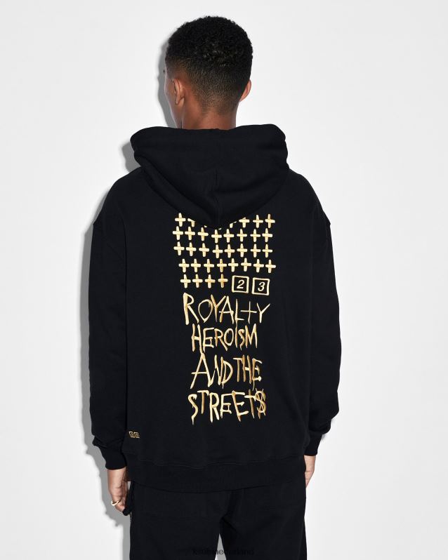 Ksubi mannelijk 23 grote hoodie XT0TV186 kleding pikzwart