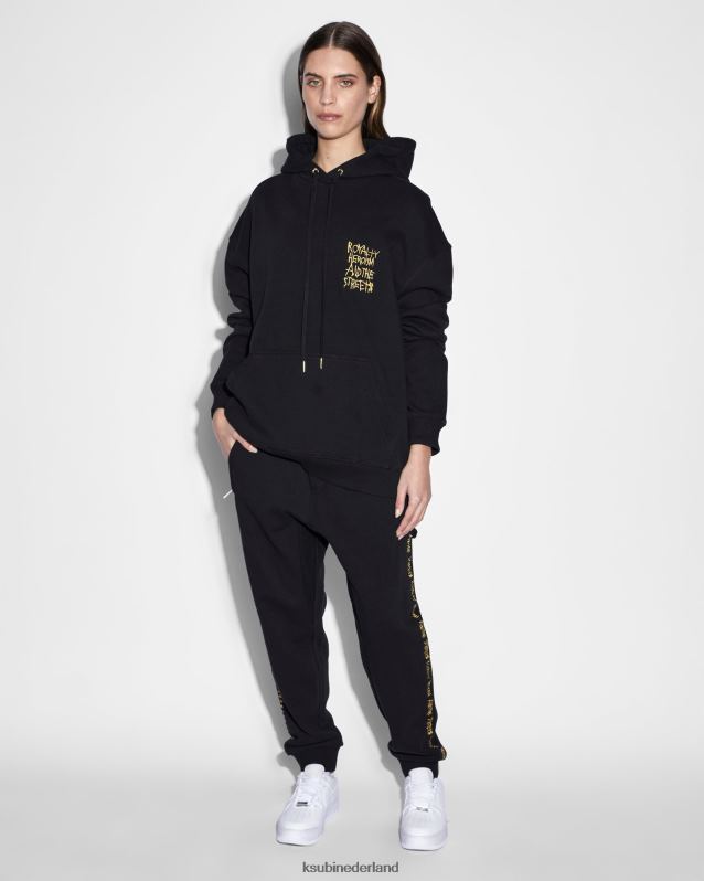 Ksubi mannelijk 23 grote hoodie XT0TV186 kleding pikzwart