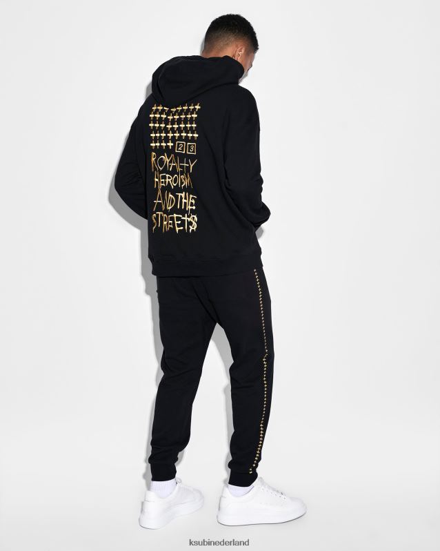 Ksubi mannelijk 23 grote hoodie XT0TV186 kleding pikzwart