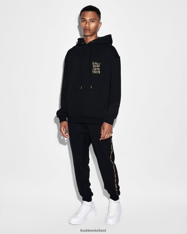 Ksubi mannelijk 23 grote hoodie XT0TV186 kleding pikzwart