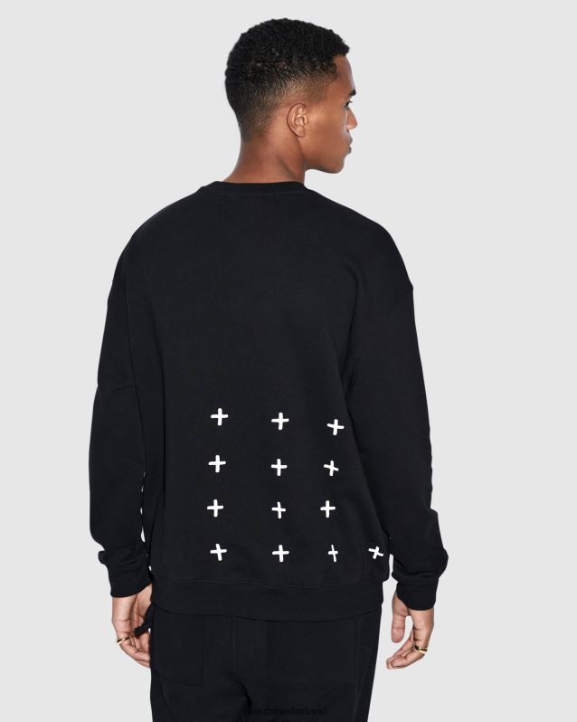 Ksubi mannelijk 4 x 4 grote bemanning XT0TV410 kleding pikzwart