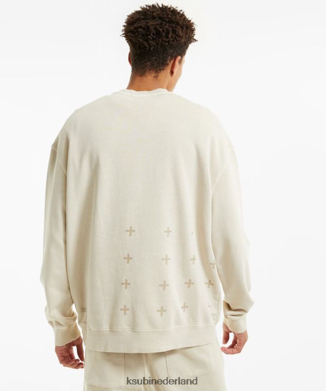 Ksubi mannelijk 4 x 4 grote bemanning XT0TV431 kleding woestijn bruin