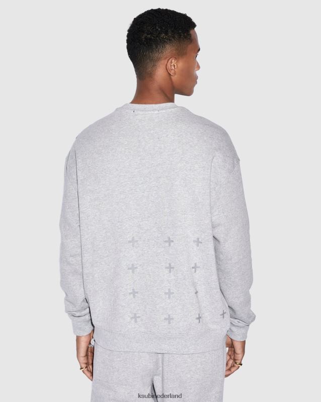 Ksubi mannelijk 4 x 4 grote bemanning XT0TV451 kleding grijs
