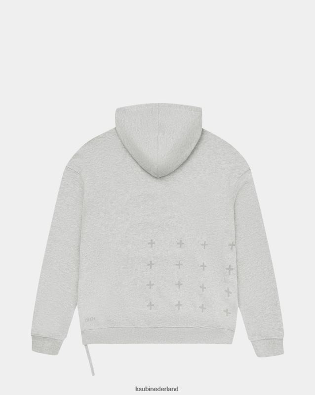 Ksubi mannelijk 4 x 4 grote hoodie XT0TV432 kleding grijs