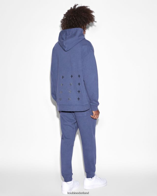 Ksubi mannelijk 4x4 biggie hoodie diep XT0TV422 kleding Diepblauw