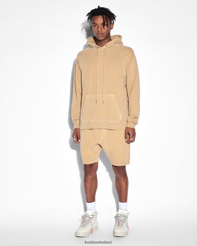 Ksubi mannelijk 4x4 grote hoodie XT0TV458 kleding donker barnsteen