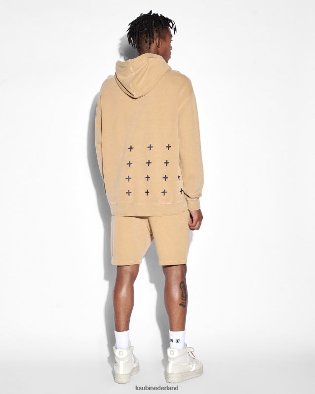 Ksubi mannelijk 4x4 grote hoodie XT0TV458 kleding donker barnsteen